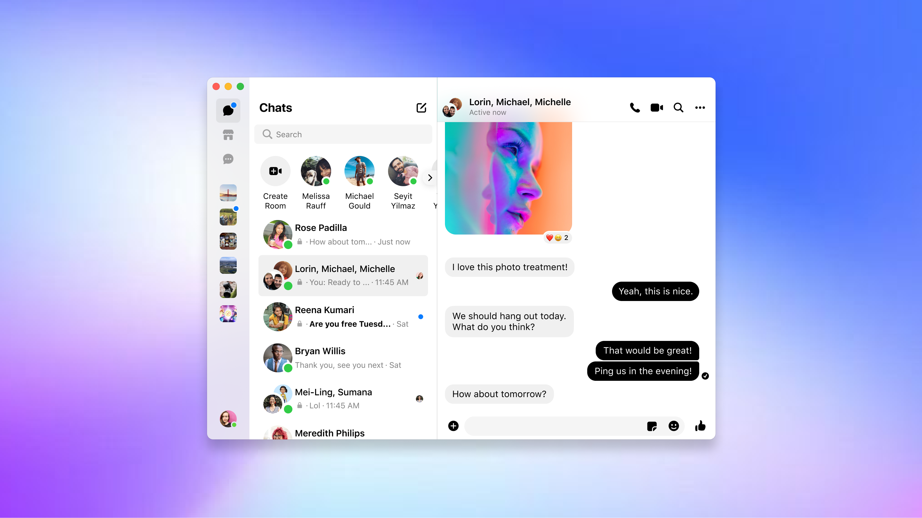 Meta Messenger desktop redesign